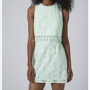 Topshop Lace Crop Overlay Dress